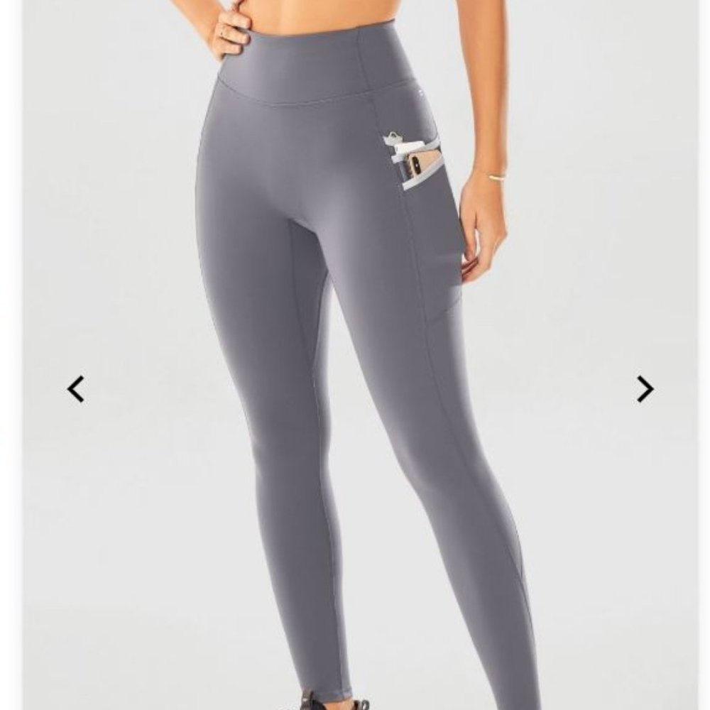 Fabletics Gray High-Waisted Leggings